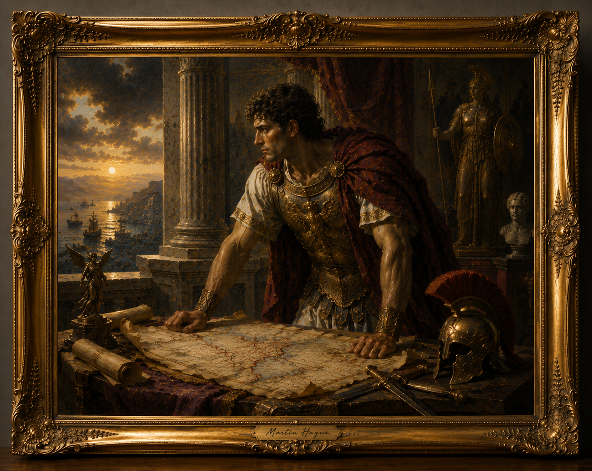 Commander's Map at Sunset