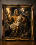 Epic Zeus in a Gilded Frame