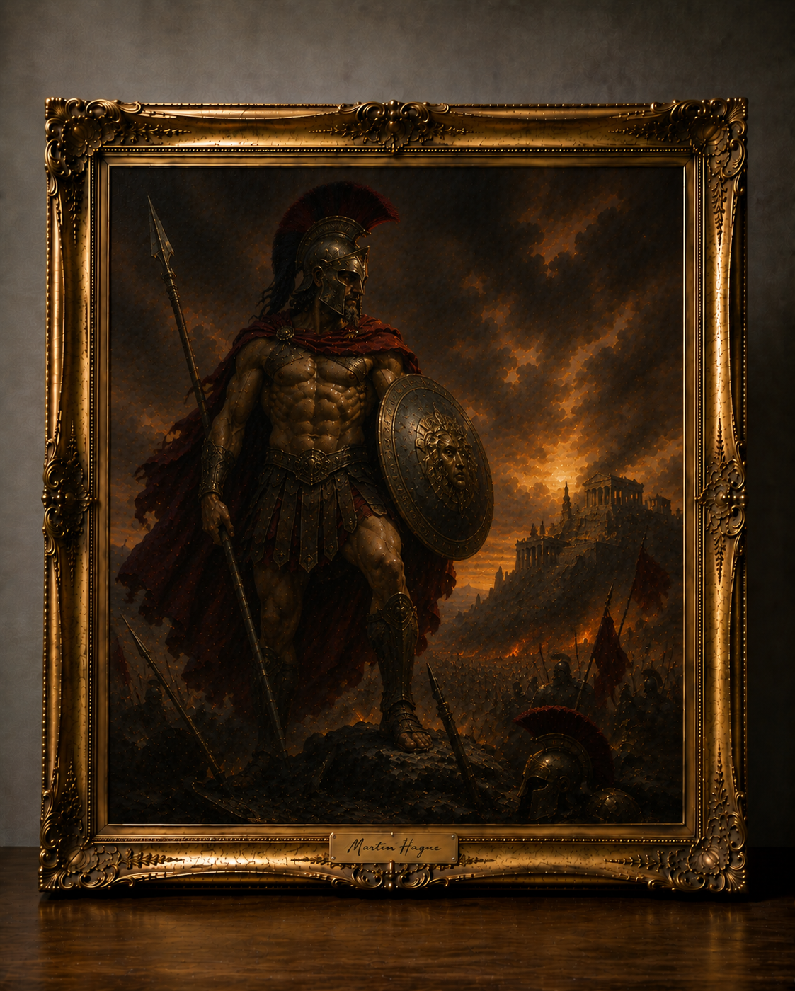 Fiery Ares Beneath the Ruined Acropolis
