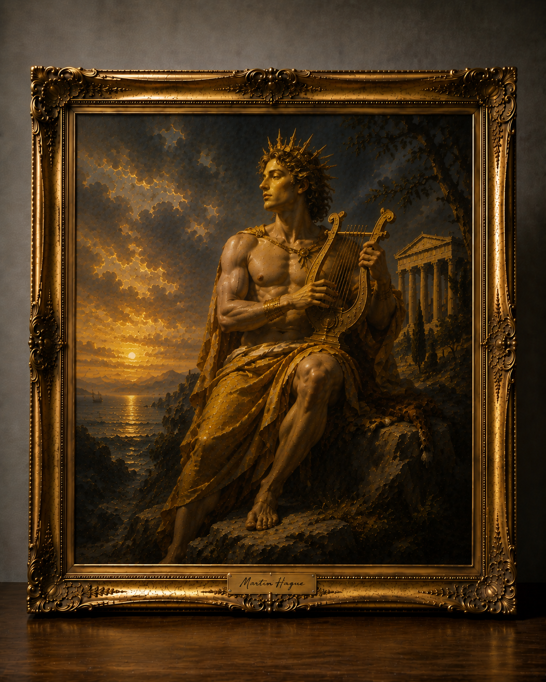 Golden Lyre at Sunset