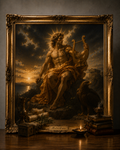 Golden Lyre in a Gilded Frame