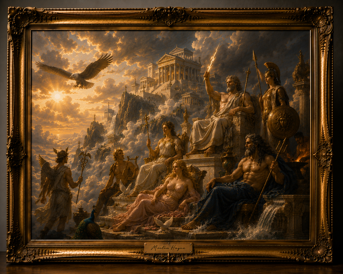 Olympus Above the Golden Clouds